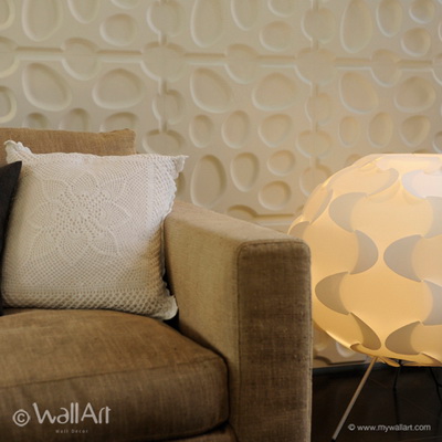WallArt 3D dekorativni zidni panel, model Pebbles